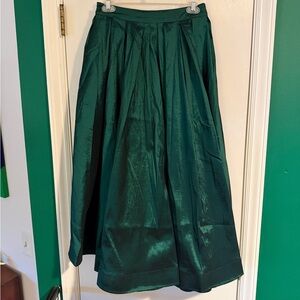 Elegant Green Taffeta Women's Skirt